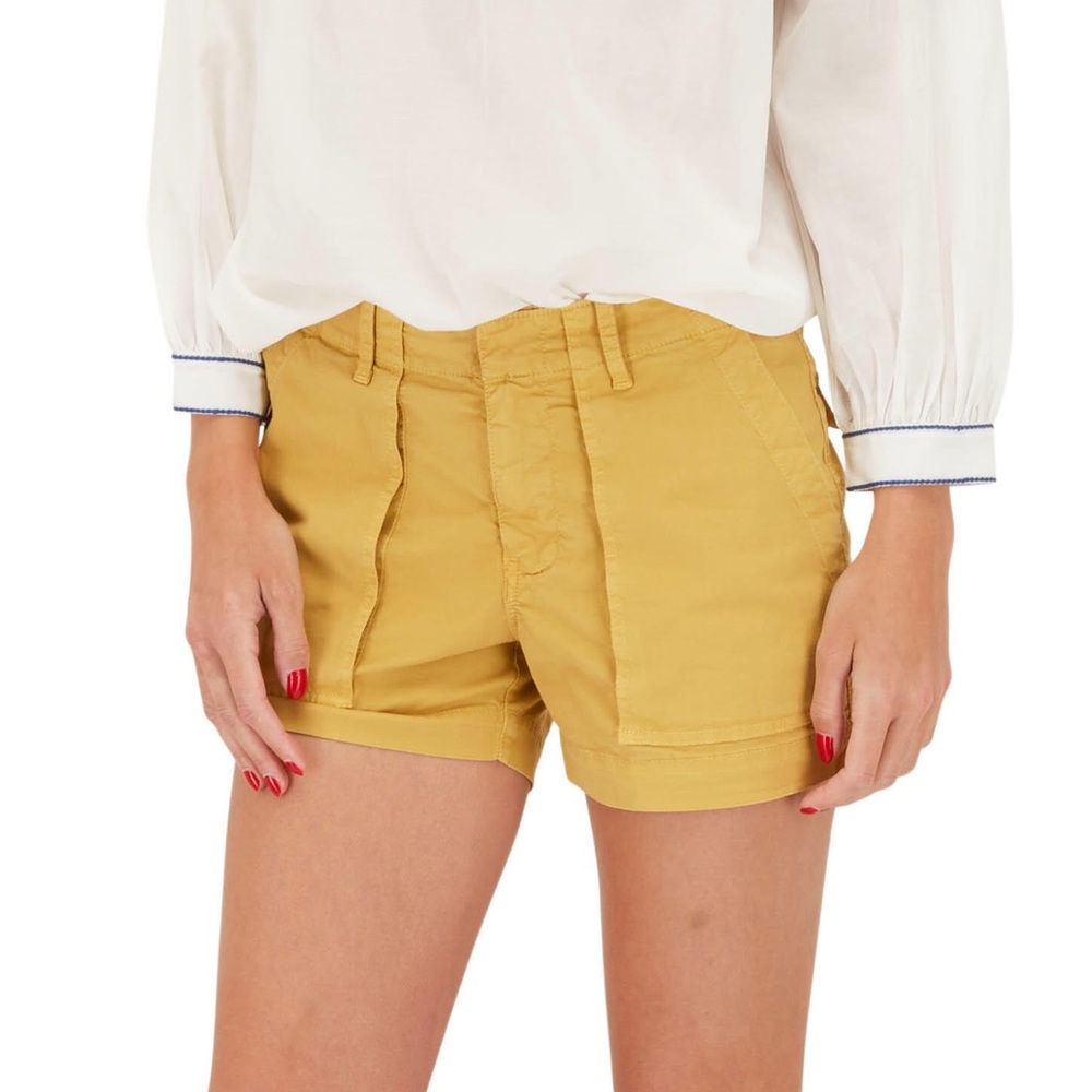 Nili Lotan Tuscan Yellow Utility Shorts Size 2 - Picture 1 of 7